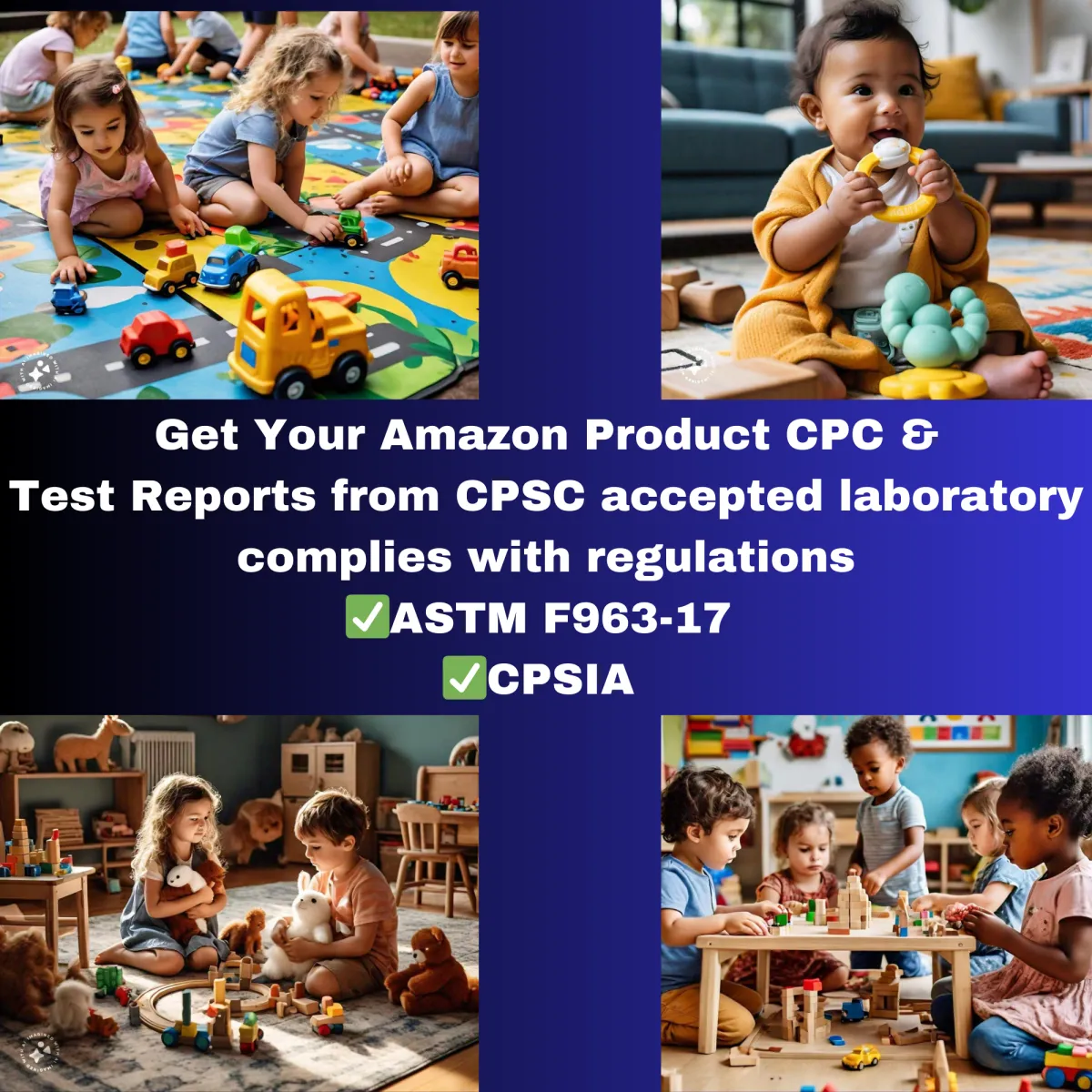 provide astm f963 17 CPC certification for amazon products cpsia test report 