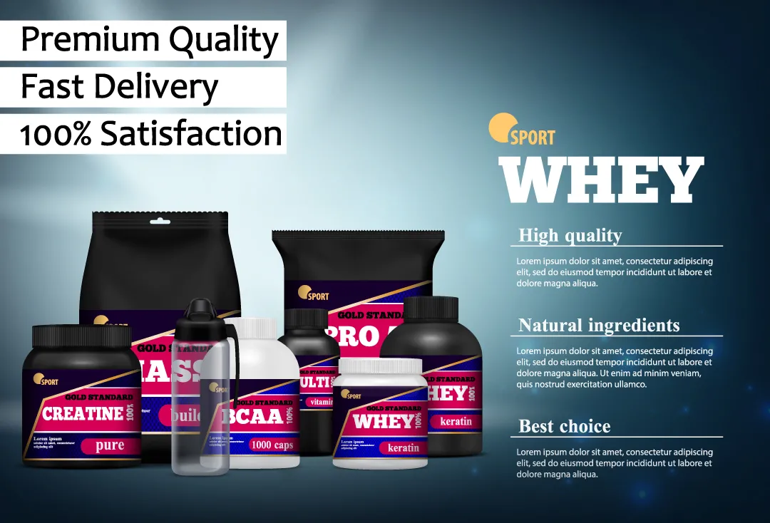 design a premium supplement product label packaging