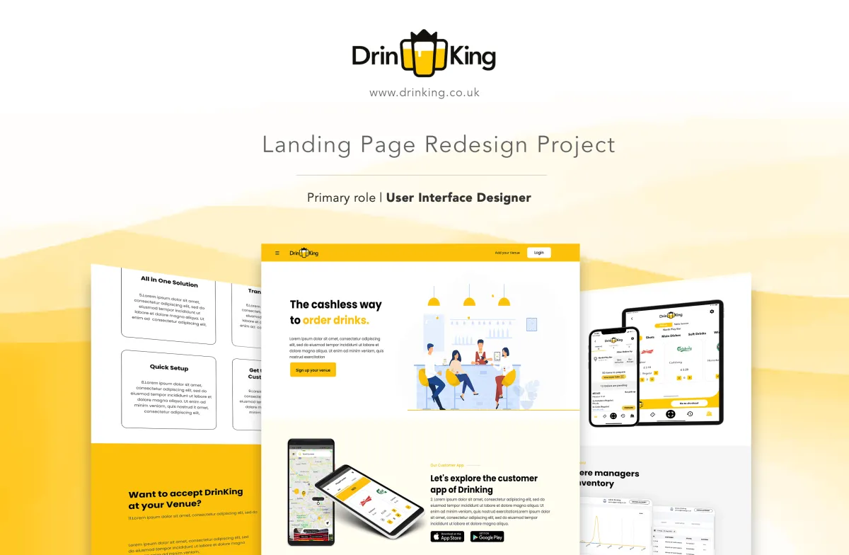 Design & redesign a professional landing page UI/UX