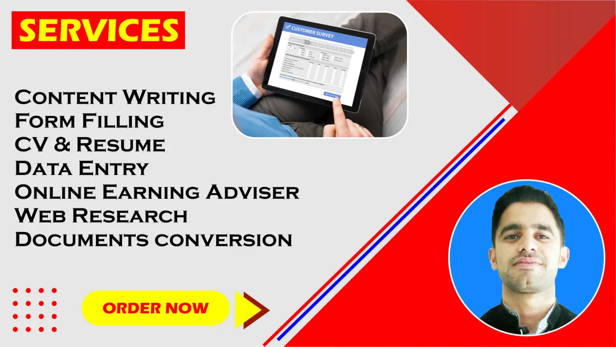 I will data entry, manual data entry typing work, convert PDF to word, data collection