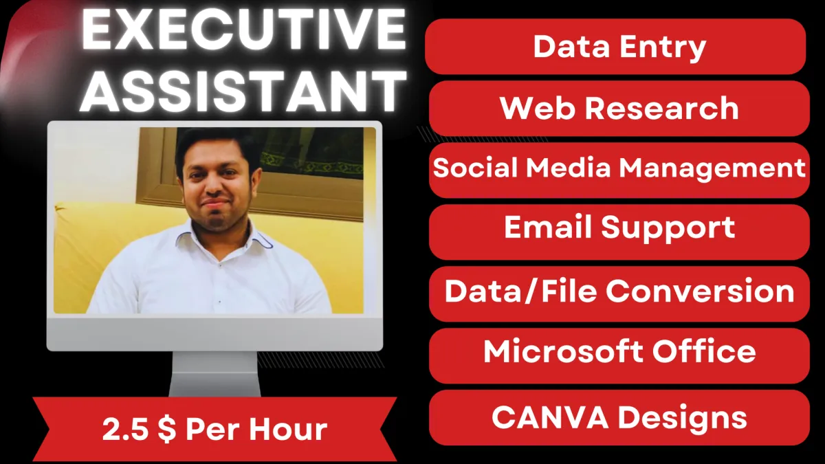 Online Data Entry & Administrative Virtual Assistant, Personal & Executive Assistant