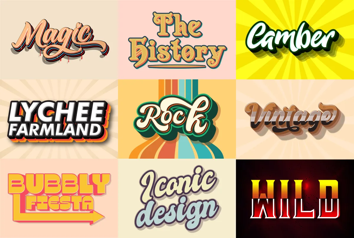 I will design custom hand lettering, typography, retro, text, font logo