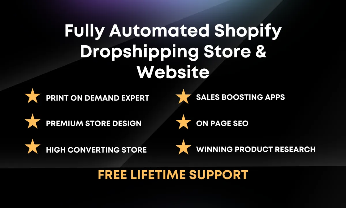 design shopify dropshipping stores and Shopify websites