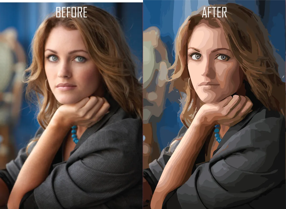 convert any potraits, images into vector, illustration