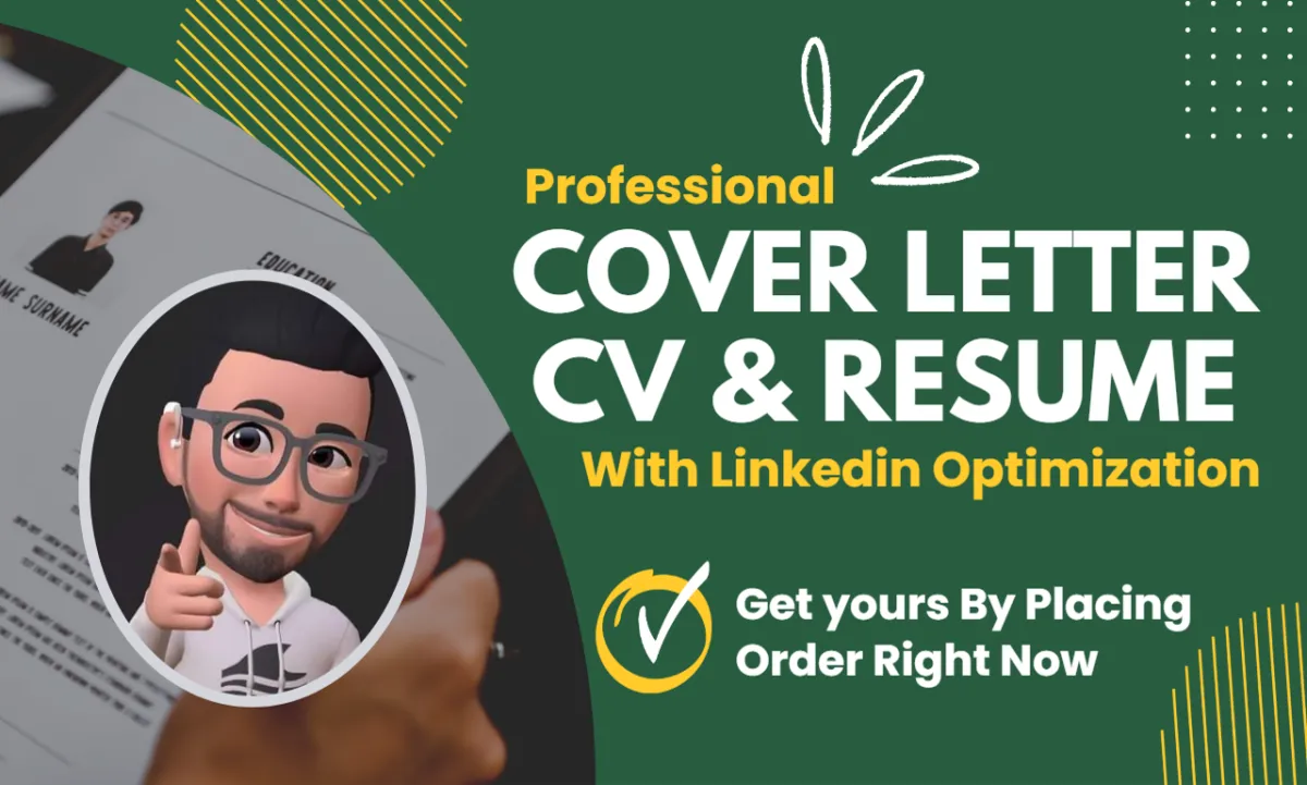 write or edit ATS Optimized CV, Resume and Cover Letter