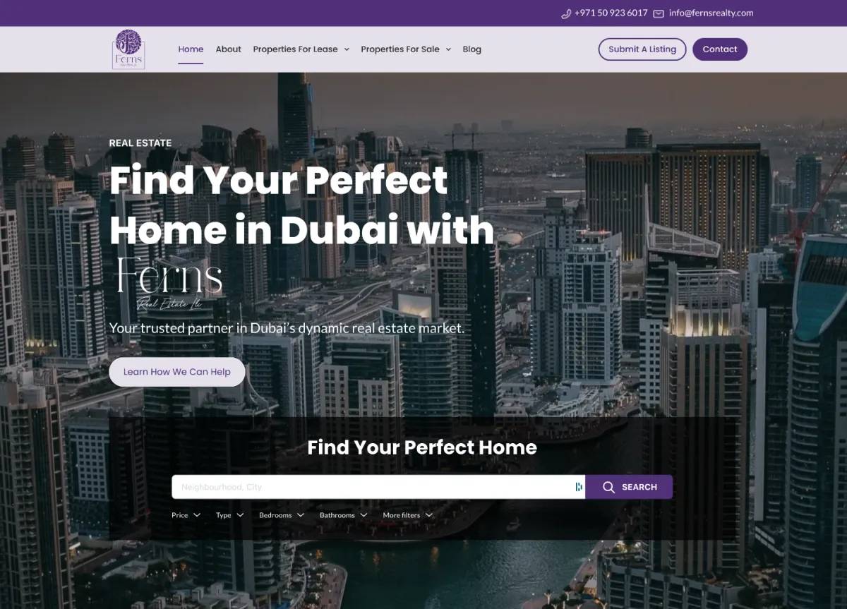 Get a professional, conversion-focused real estate website