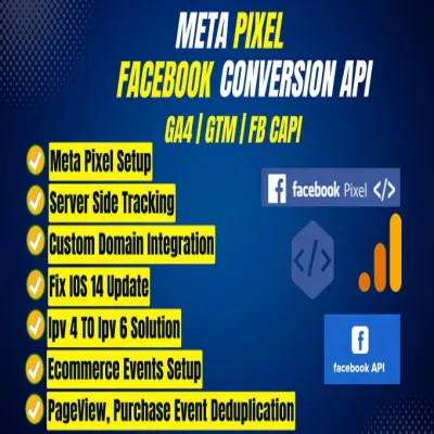 setup meta pixel,facebook conversion api,event,ga4,server side tracking with GTM