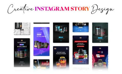design instagram stories and facebook post, ad graphics