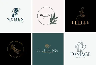 do modern hand drawn botanical boho and feminine logo design