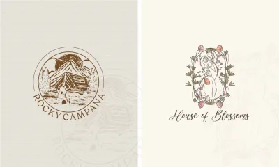 design hand_drawn vintage, boho logos with unlimited revisions