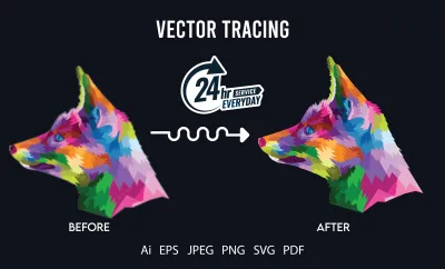  do vector tracing or convert your logo into vector art