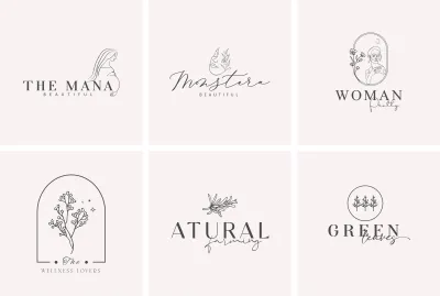 do modern hand drawn botanical boho and feminine logo design