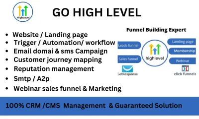 I will design and build landing pages, website , funnel , workflow Automation on Gohighlevel.