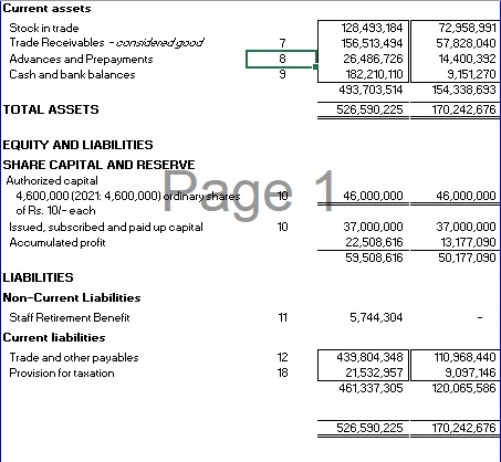 Financial Statement Prepration