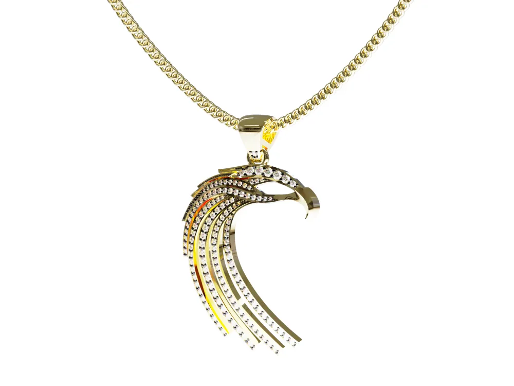 Eagle Necklace 3DM Rhino file