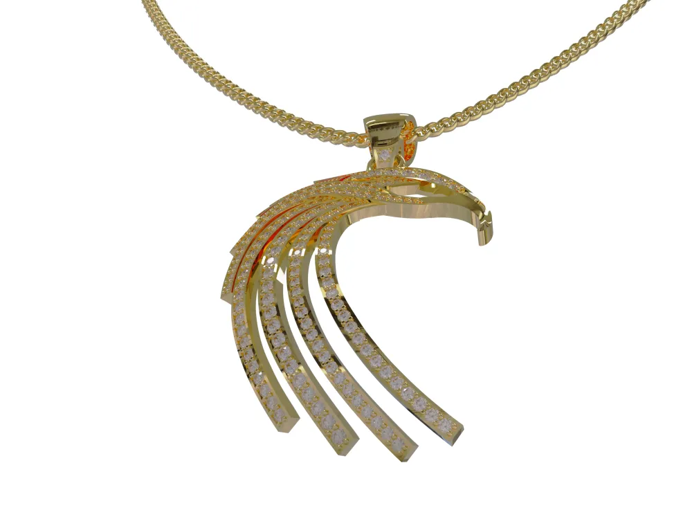 Eagle Necklace 3DM Rhino file