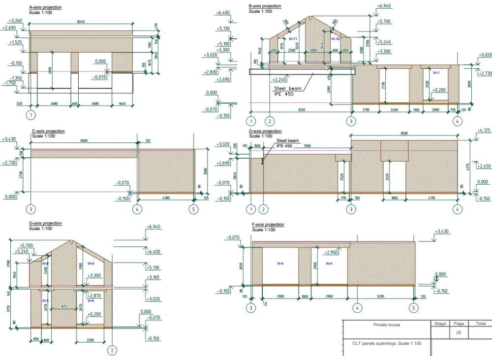 Floor Plan to Revit 3D model and construction Drawings