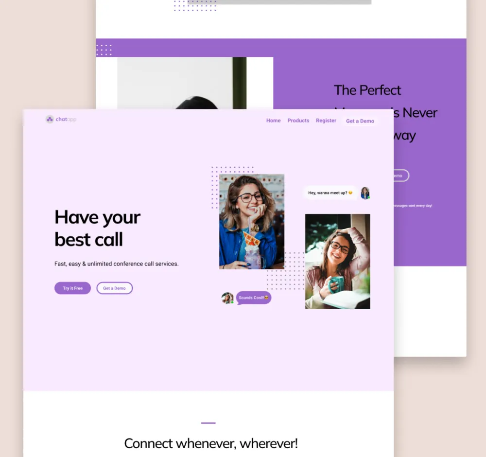 Chat App Webflow Website