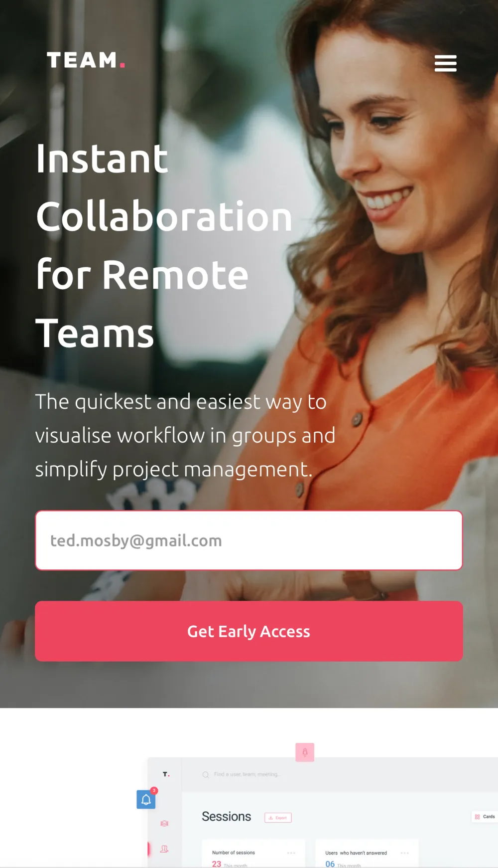 Team App Webflow Website