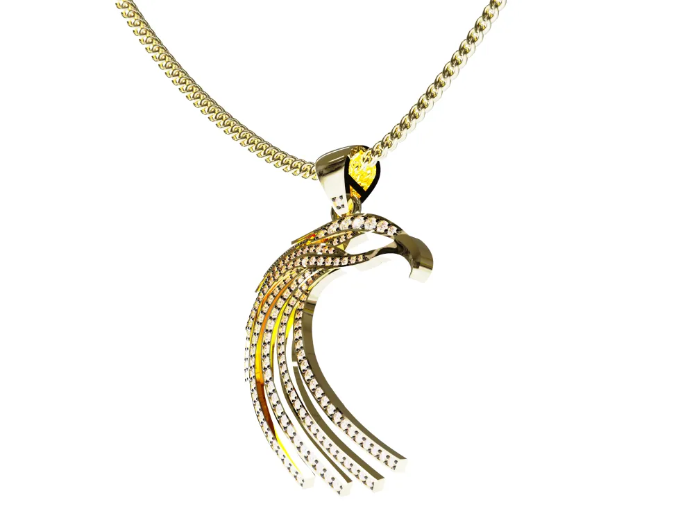 Eagle Necklace 3DM Rhino file