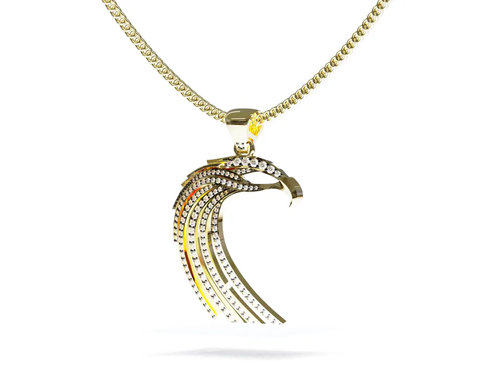 Eagle Necklace 3DM Rhino file