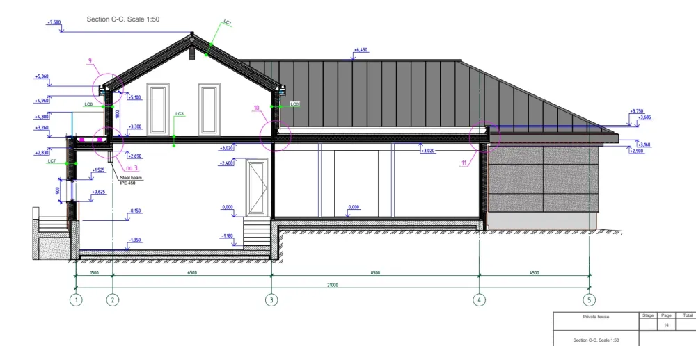 Floor Plan to Revit 3D model and construction Drawings